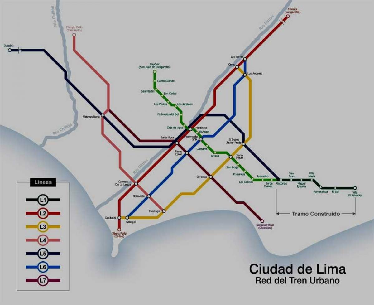Lima peru metro kaart