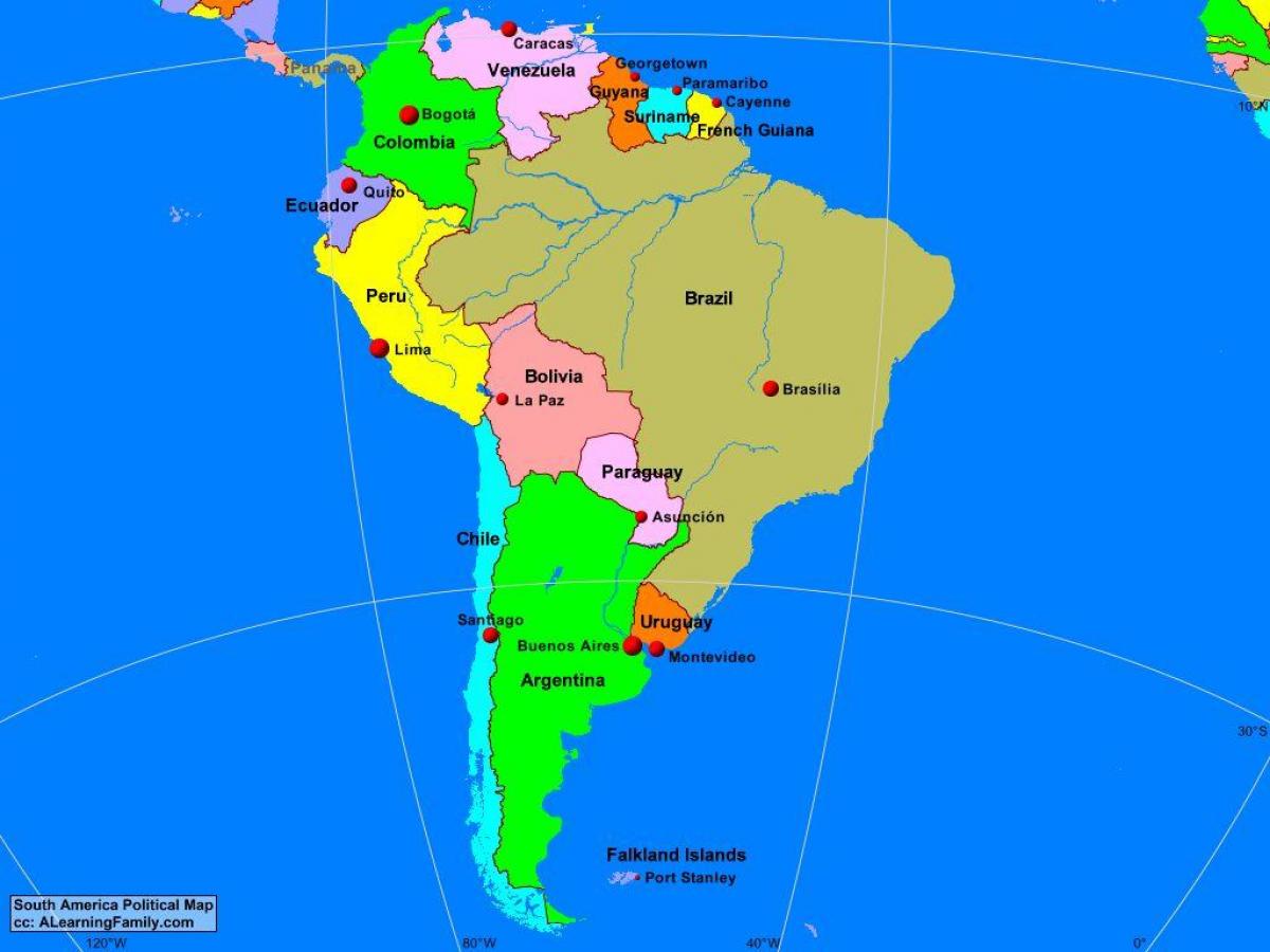 Kaart van Lima zuid-amerika