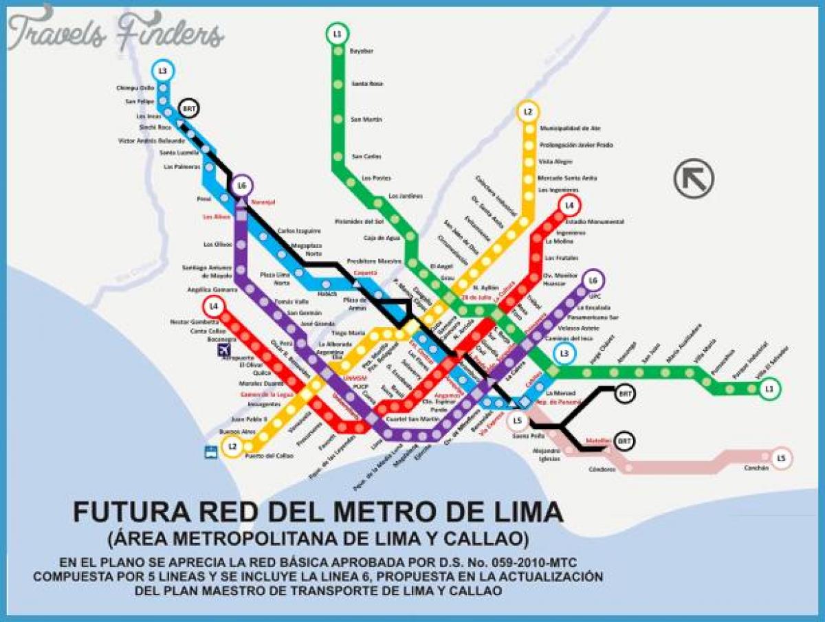 Kaart van Lima metropolitano