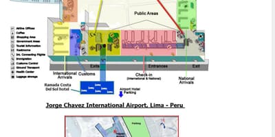 Lima airport terminal kaart