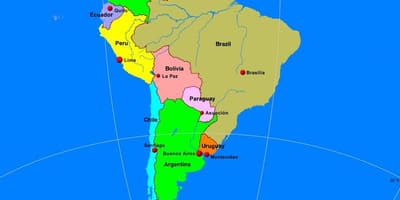 Kaart van Lima zuid-amerika